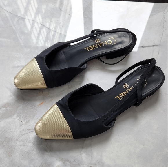 CHANEL | Shoes | Chanel Slingback Flats 